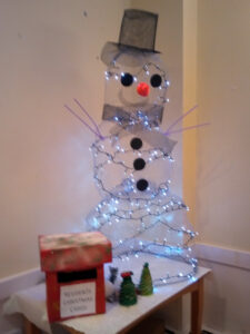 Serenita ARBD care home's home made Christmas snowman